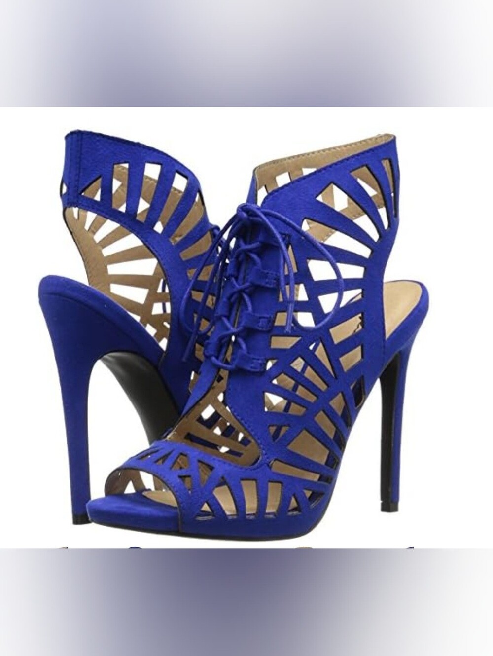 ✨️Qupid Suede Lace up Heels sz 7.5